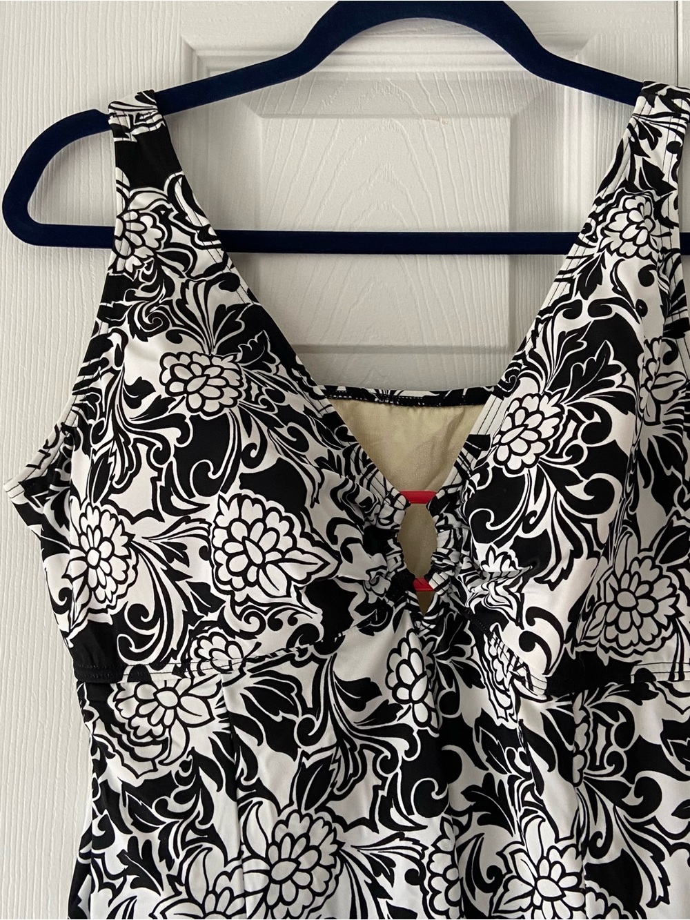 NWT Fit 4 U "Fit 4 Ur C's" Damask Floral One-Piece Swim Dress Plus Size 20W QVC - Picture 2 of 6